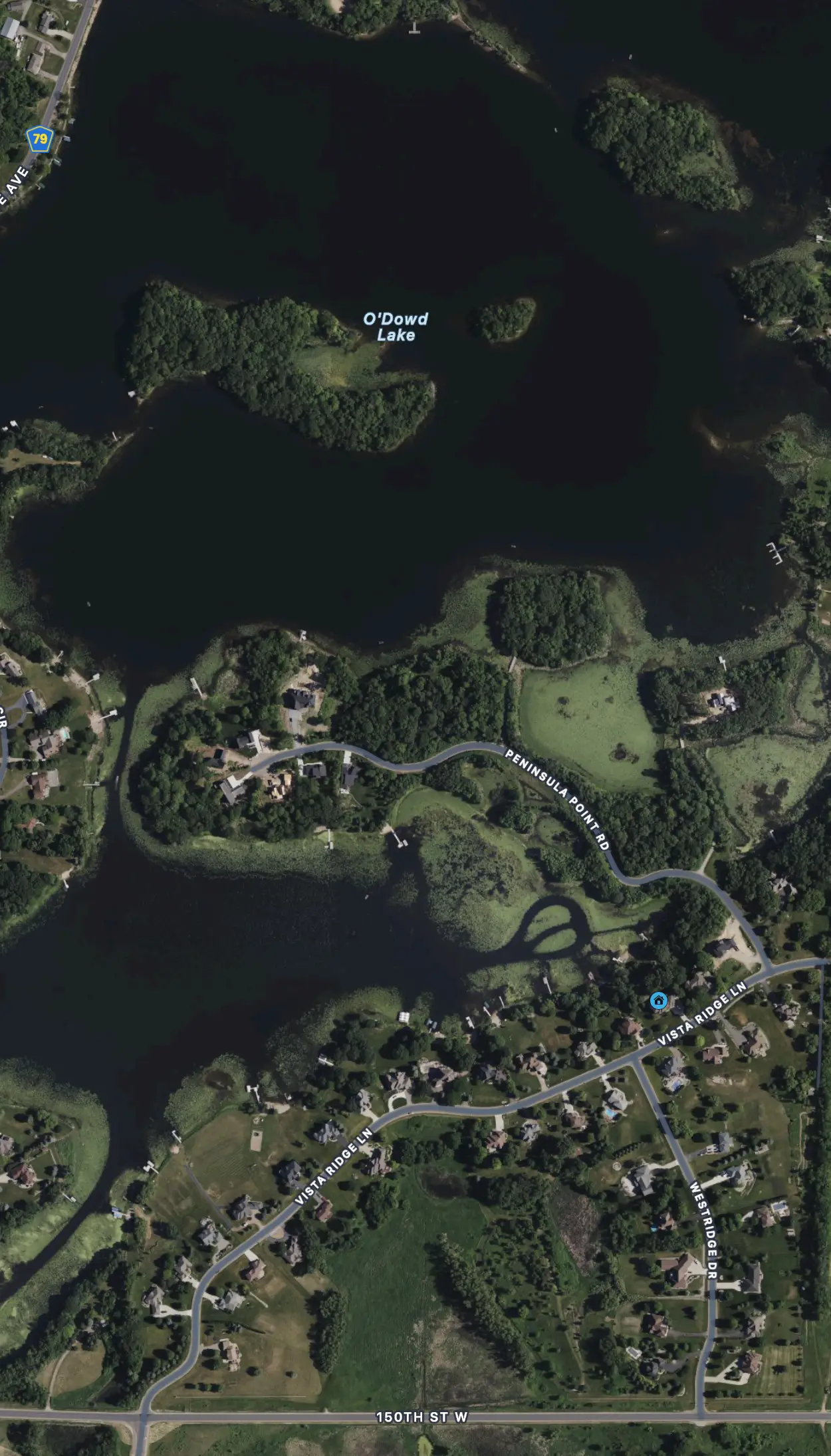 Map of the Westridge Lake Estates development, 2024.